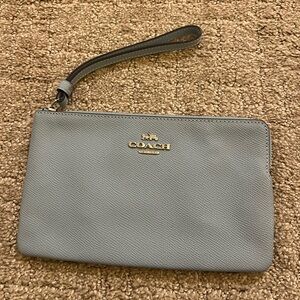 Light Blue Coach Wristlet